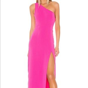 NEVER WORN hot pink maxi dress. Great material and perfect for any event!